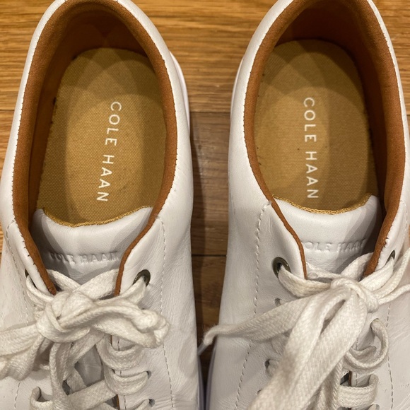 Cole Haan White Leather Sneakers Size 7.5 - Picture 6 of 8